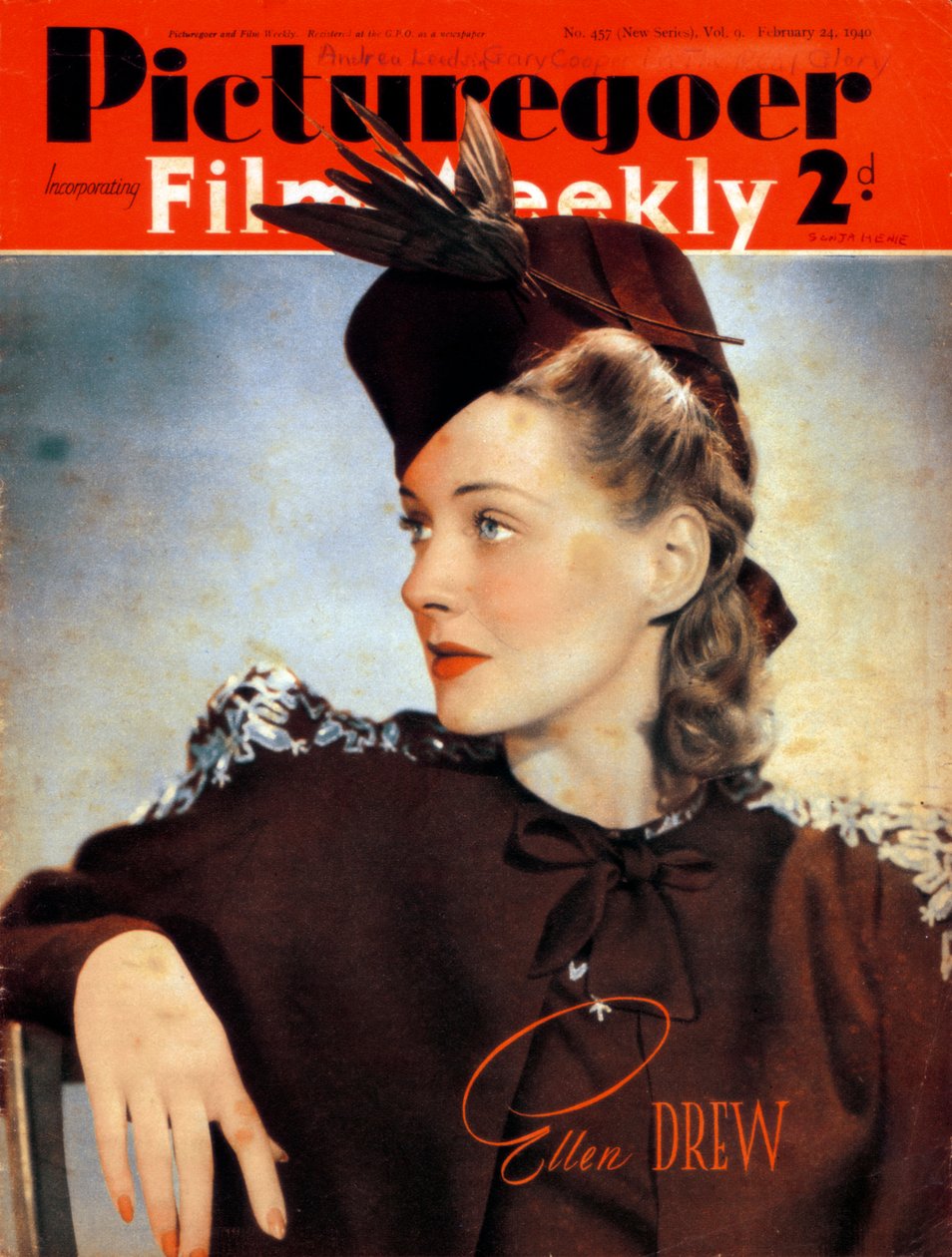 Ellen Drew 1915-2003, amerikai színésznő, 1940 alkotó: Unbekannt