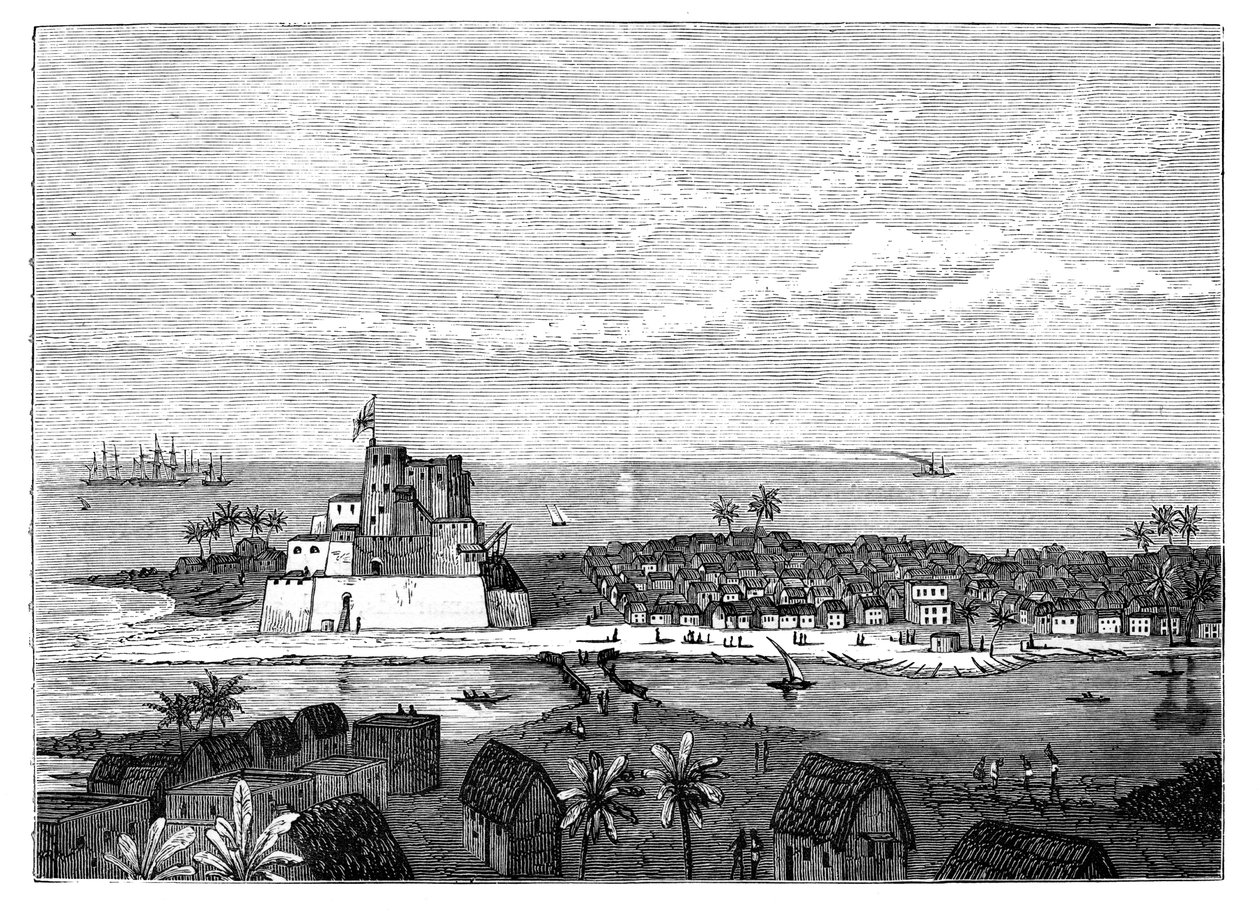 Elmina, Gold Coast, Nyugat-Afrika, 1890 alkotó: Unbekannt
