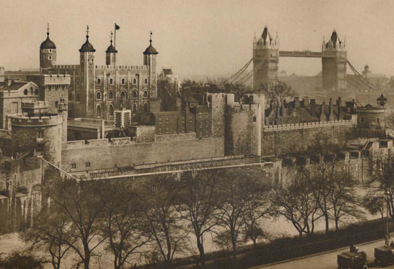A londoni Tower lerobbant sáncai, a Tower Hill magas raktárairól látható szinten alkotó: Unbekannt