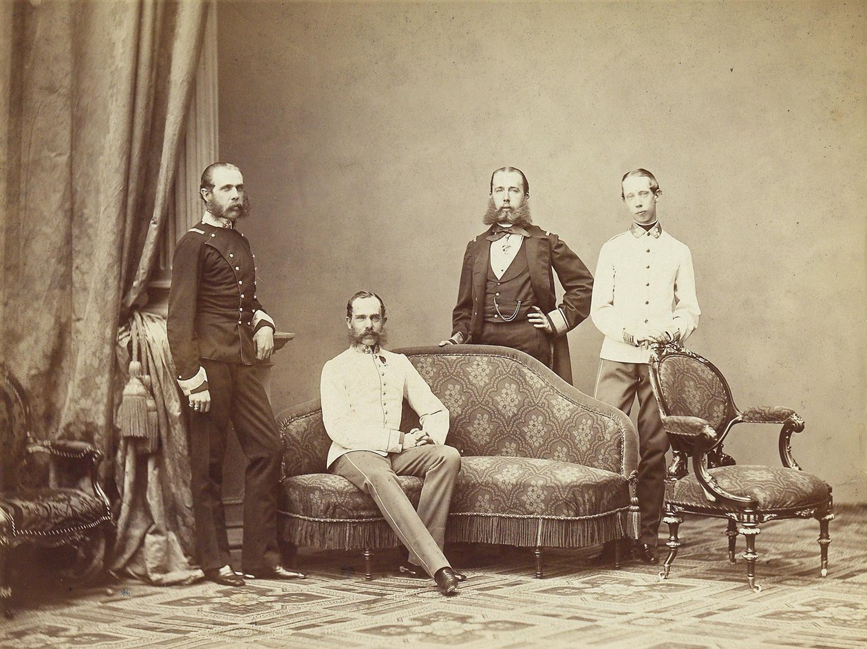 I. Ferenc József osztrák császár testvéreivel, 1864. alkotó: Unbekannt