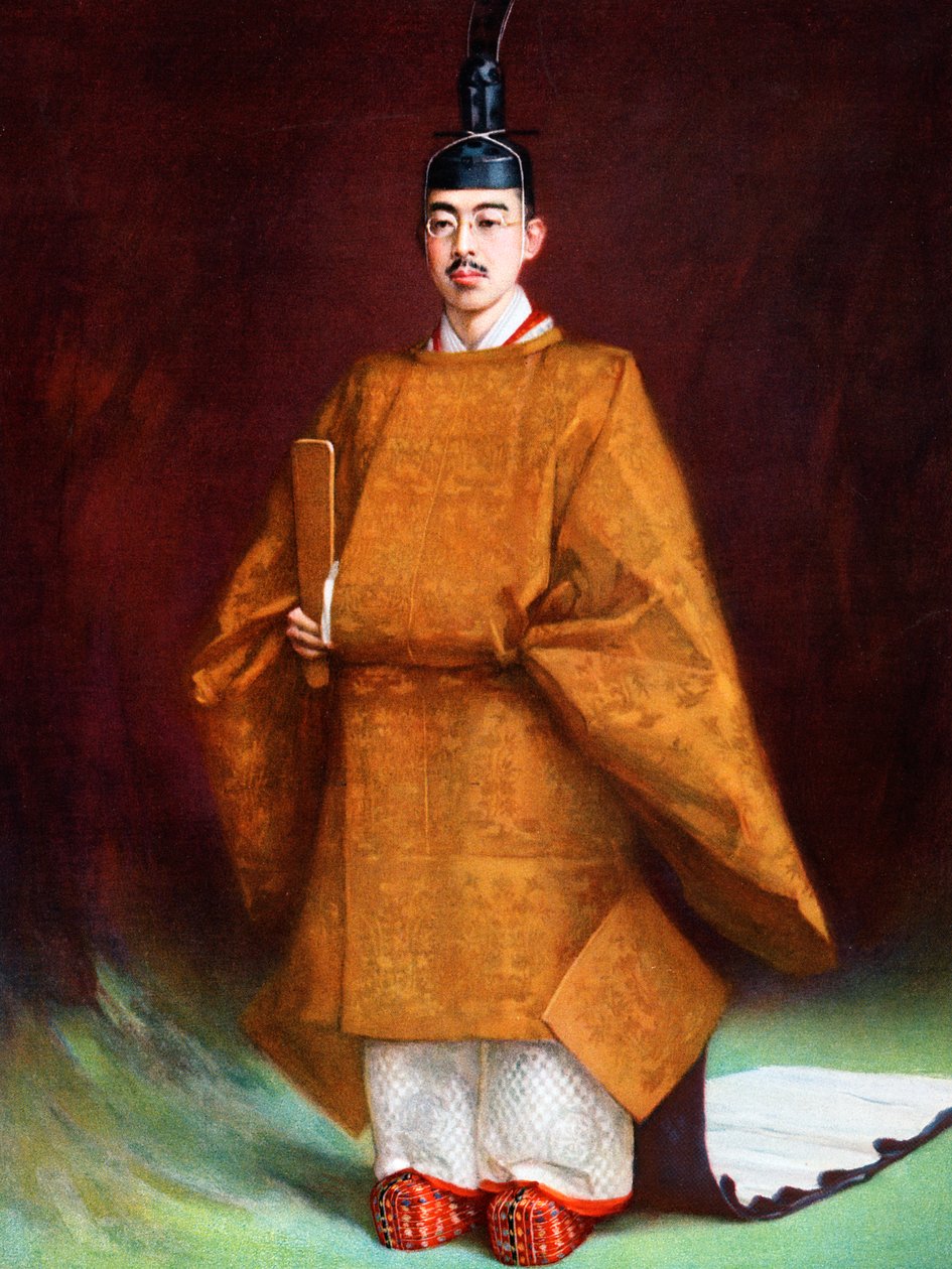 Hirohito császár koronázási ruhájában, 1924-1926 alkotó: Unbekannt