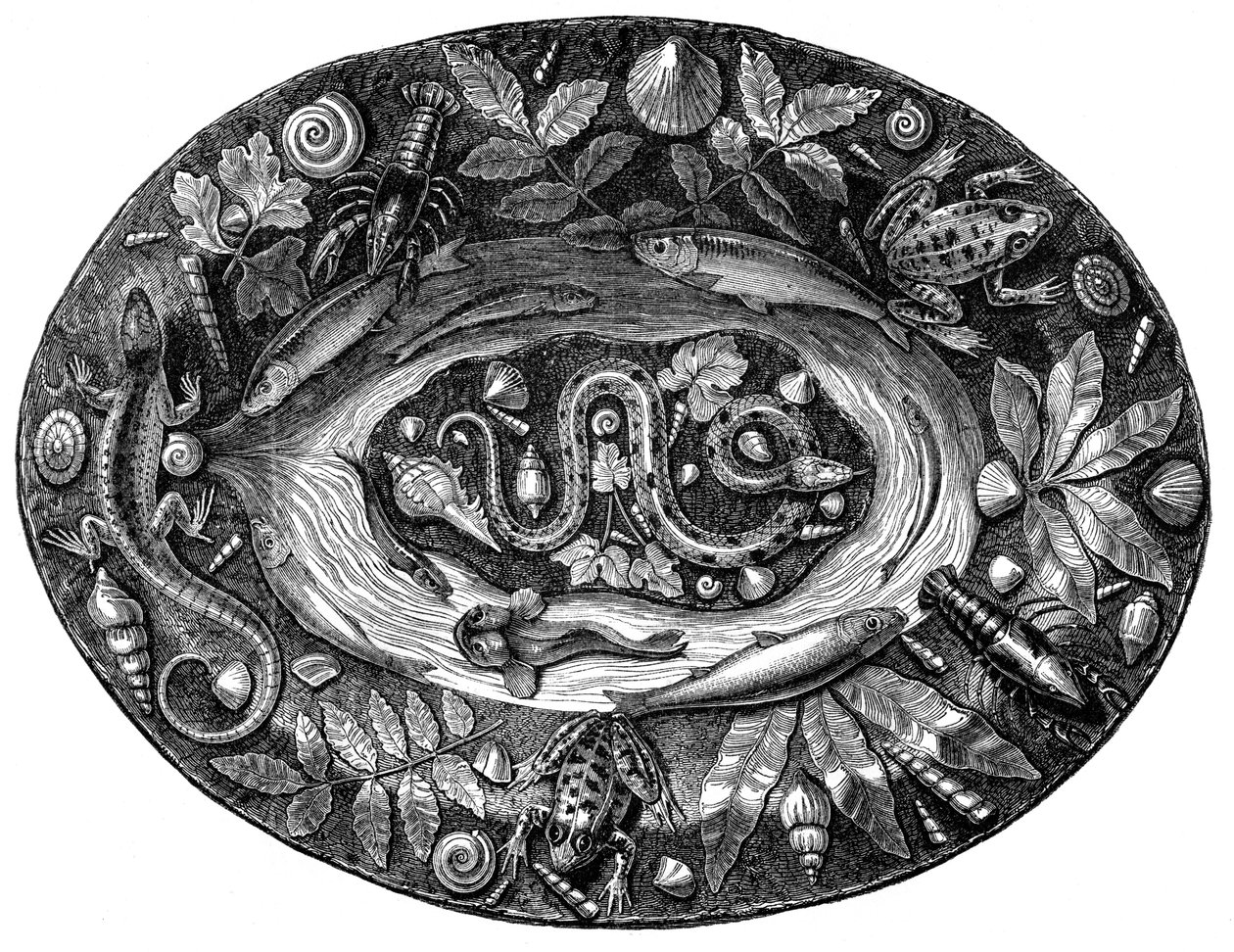 Bernard Palissy zománcozott edénye, 16. század, 1870 alkotó: Unbekannt