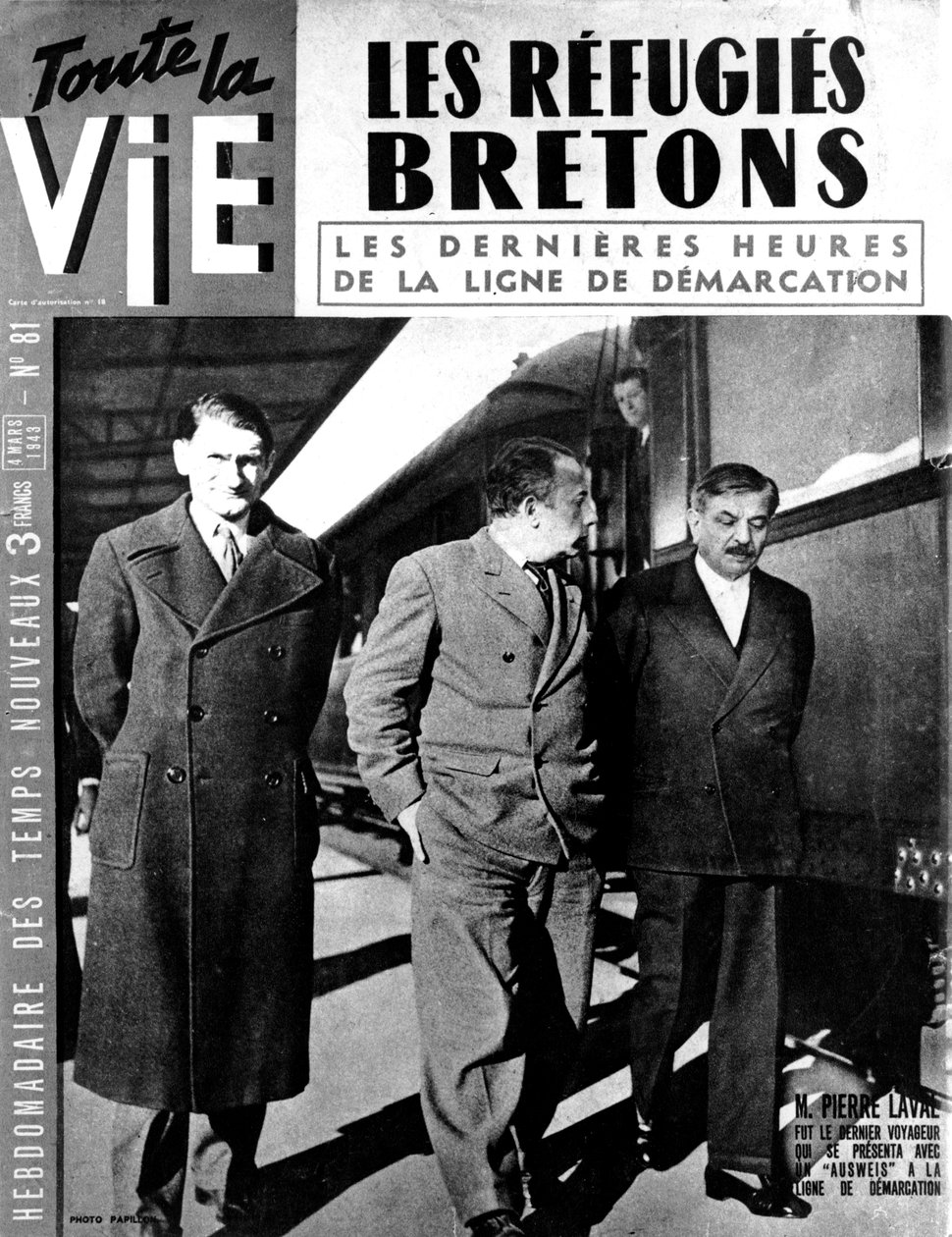 A demarkációs vonal vége a németek által megszállt és a Vichy Franciaország között, 1942. 1943. március alkotó: Unbekannt