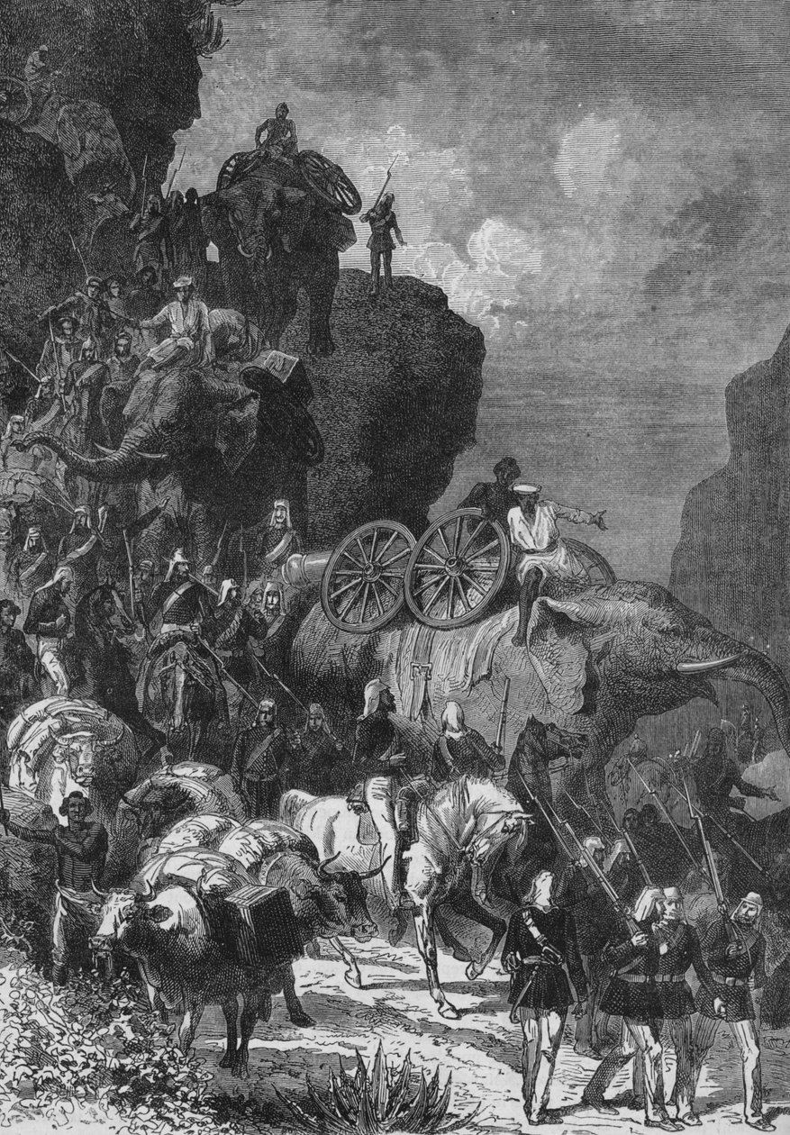 Angol hadsereg menet közben Abesszíniában, 1880 alkotó: Unbekannt
