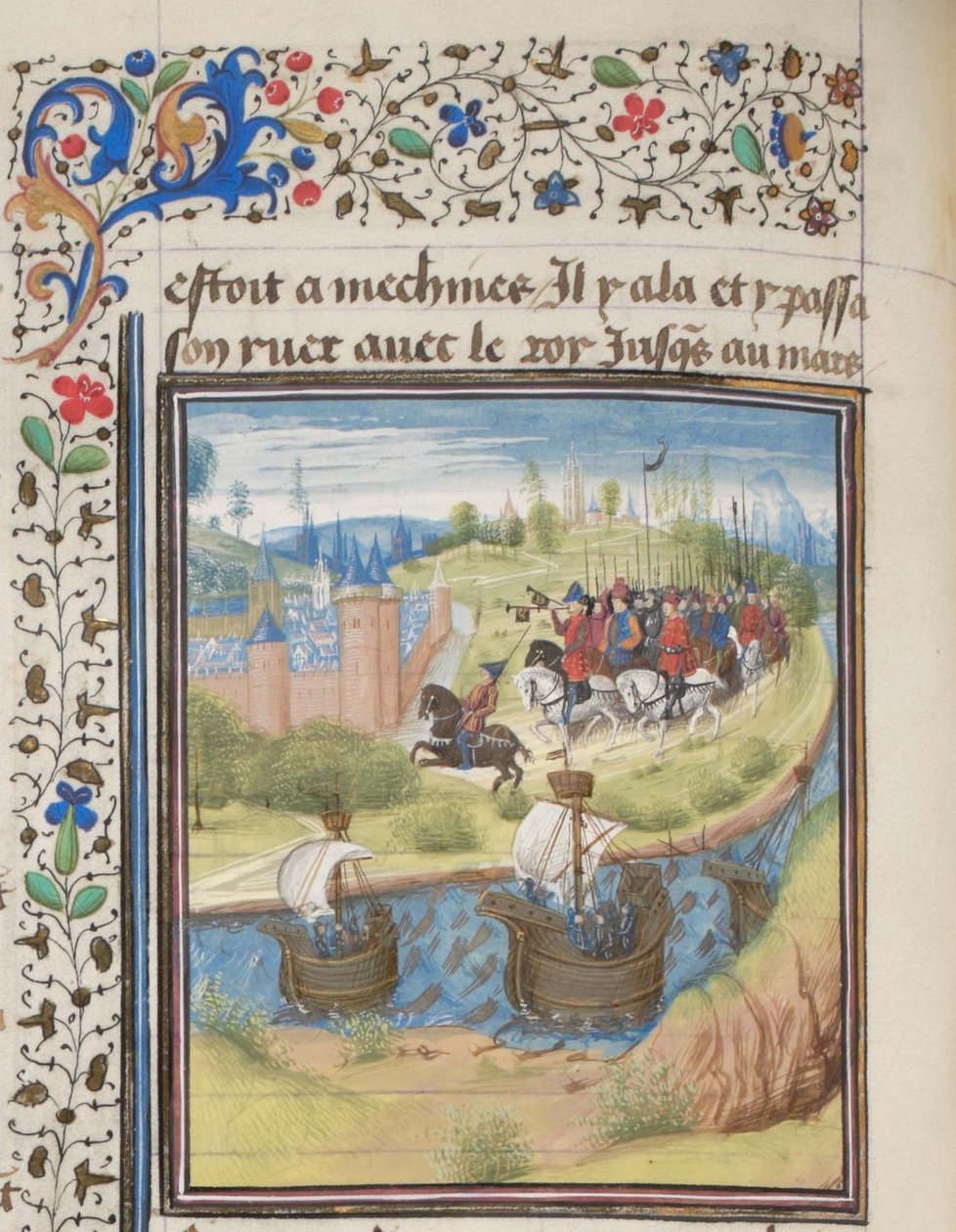 Oroszlánszívű Richárd angol király 1191-ben meghódította Ciprus szigetét. Türoszi Vilmos miniatúrája a Historiából, 1460-as évek alkotó: Unbekannt
