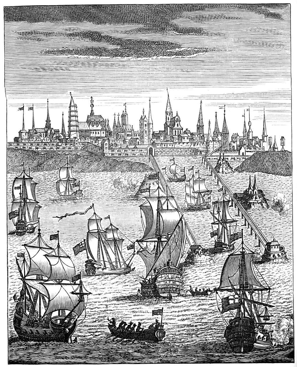Angol század, amely csapatokat szállít Dunkerque birtokba vételére, 1708, 1894 alkotó: Unbekannt