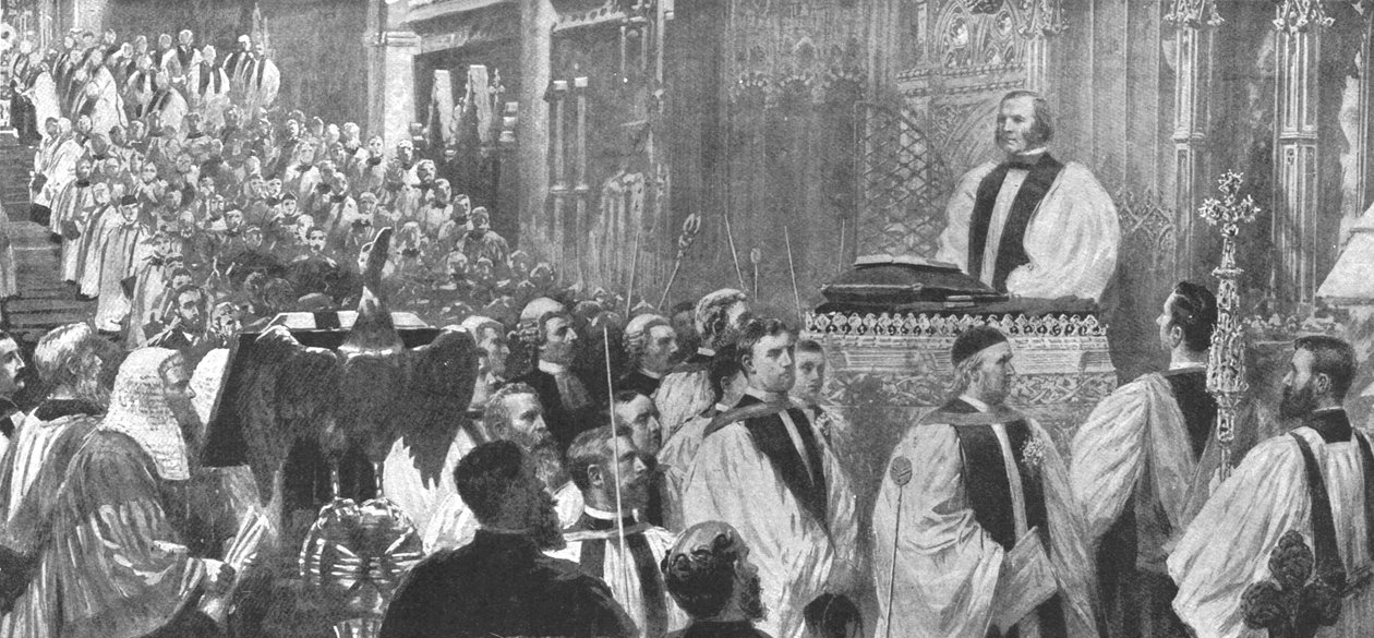 Dr. Temple érseki trónra lépése a canterburyi katedrálisban, 1897. január 8., 1901. alkotó: Unbekannt