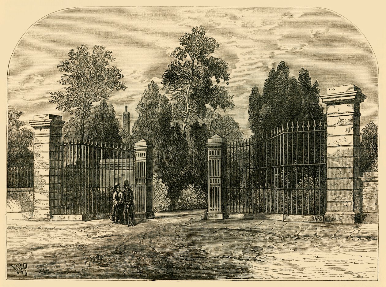 A Brompton temető bejárata, 1876. alkotó: Unbekannt