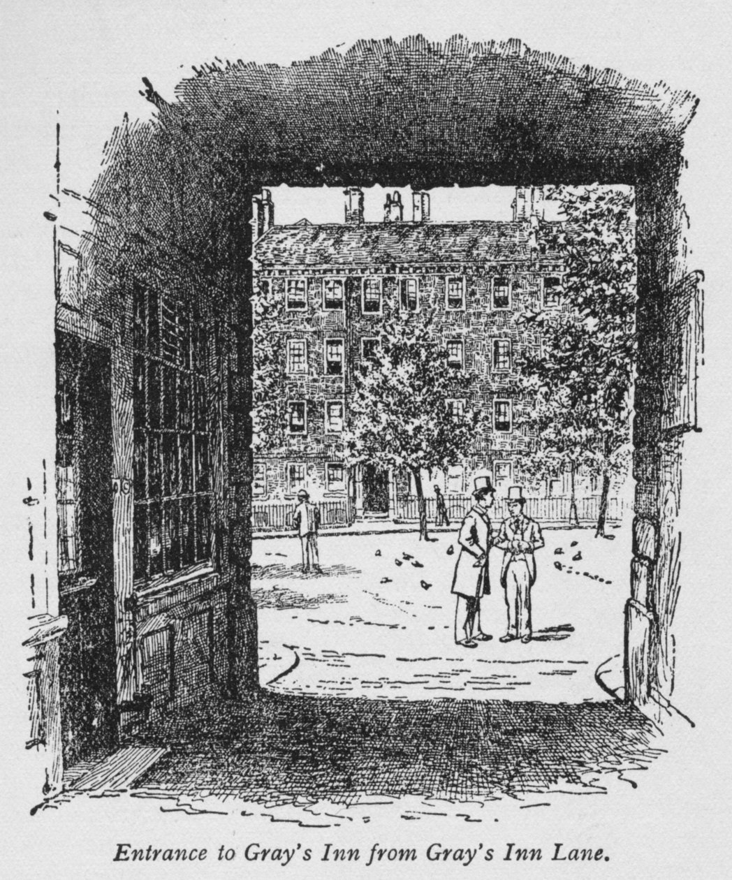 A Grays Inn bejárata a Grays Inn Lane felől, 1918 alkotó: Unbekannt