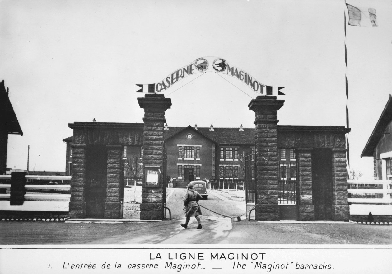 A Maginot laktanya bejárata, Maginot Line, Franciaország, 1935-1940 alkotó: Unbekannt