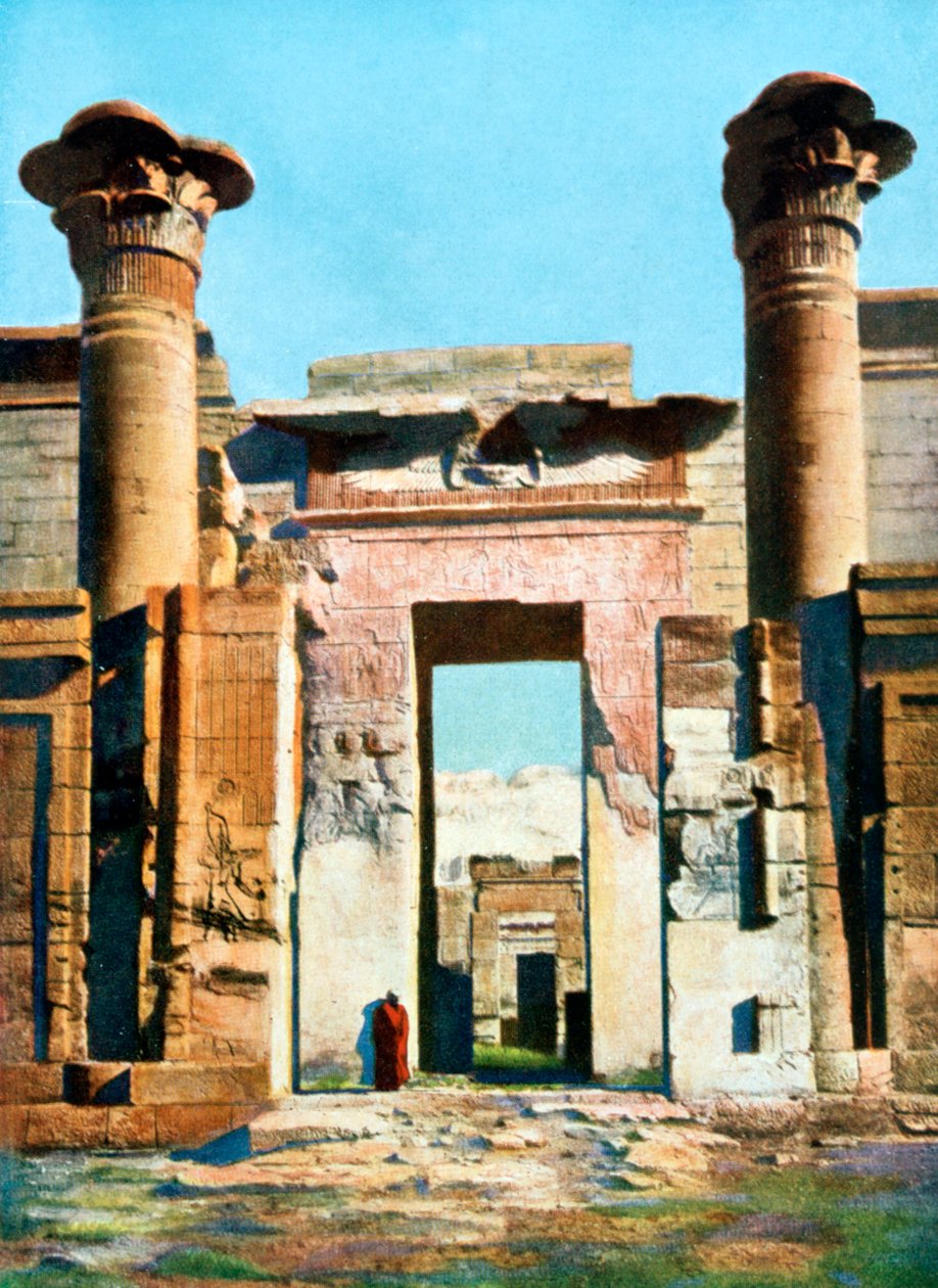 Bejárat a Medinet Habu templomba, Egyiptom, XX. század alkotó: Unbekannt