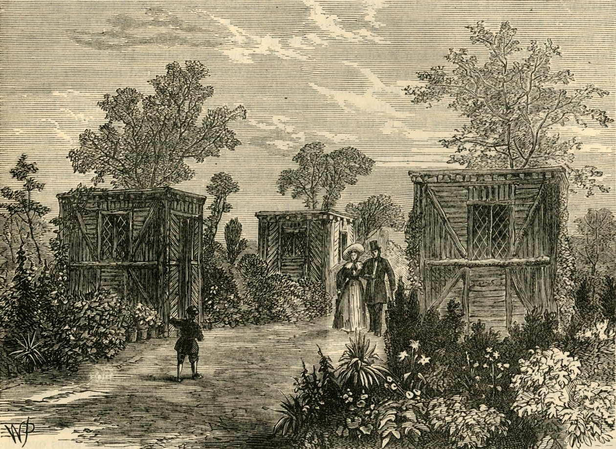Az Állatkert bejárata 1840-ben, c1876. alkotó: Unbekannt