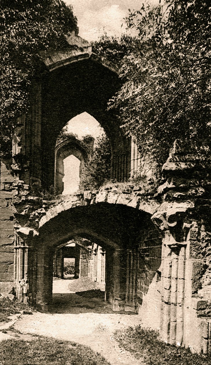 Bejárat a bankettterembe, Kenilworth kastély, Warwickshire, XX. század eleje alkotó: Unbekannt
