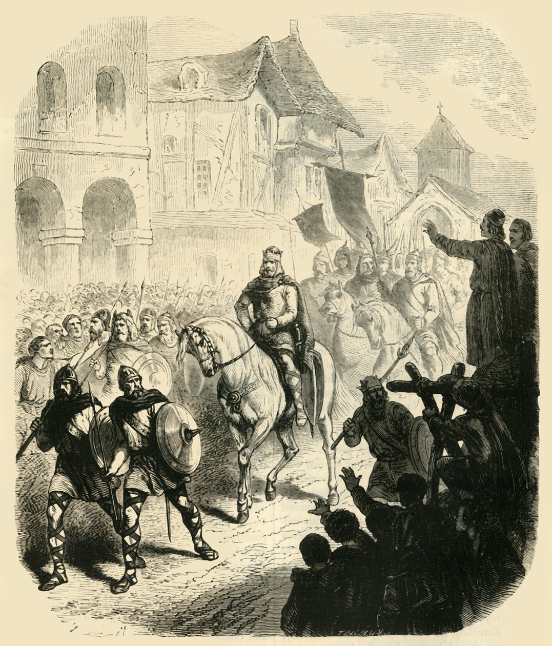 Martel Károly belépése Párizsba, a szaracénok legyőzése után, i.sz. 732, 1890. alkotó: Unbekannt
