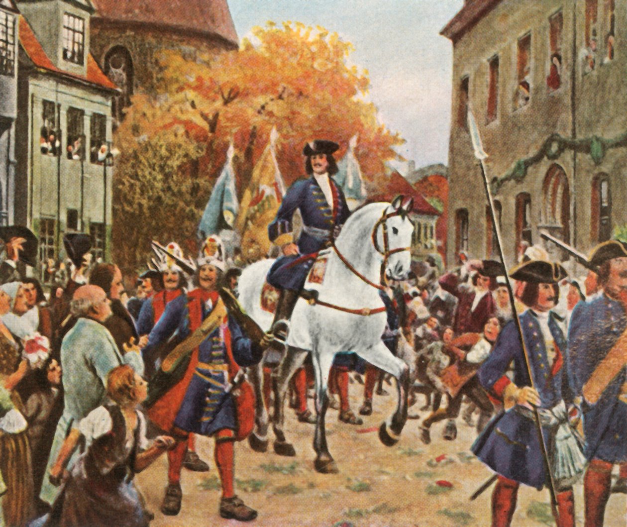 I. Lipót herceg belépése Dessauba a spanyol örökösödési háború után, 1712, 1936. alkotó: Unbekannt