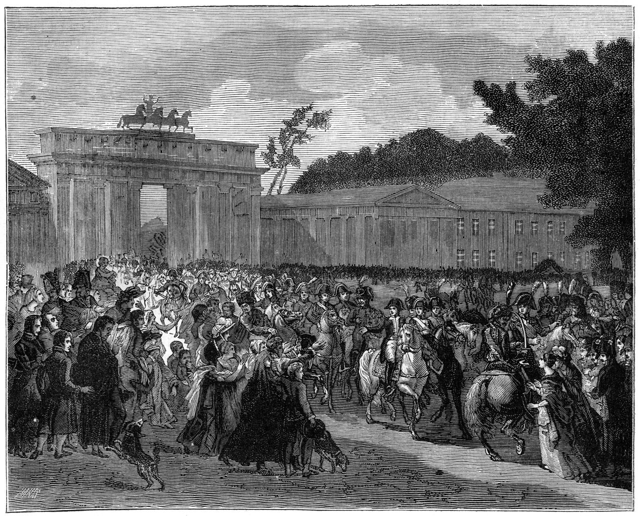 A francia hadsereg bevonulása Berlinbe, 1806. október 27. 1882-1884 alkotó: Unbekannt