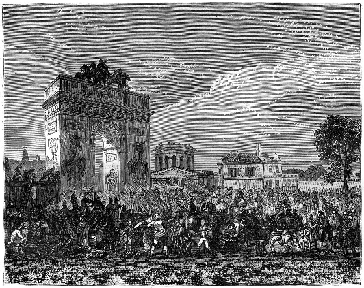A nemzetőrség bevonulása Párizsba, a porosz hadjárat után, 1807 1882-1884 alkotó: Unbekannt