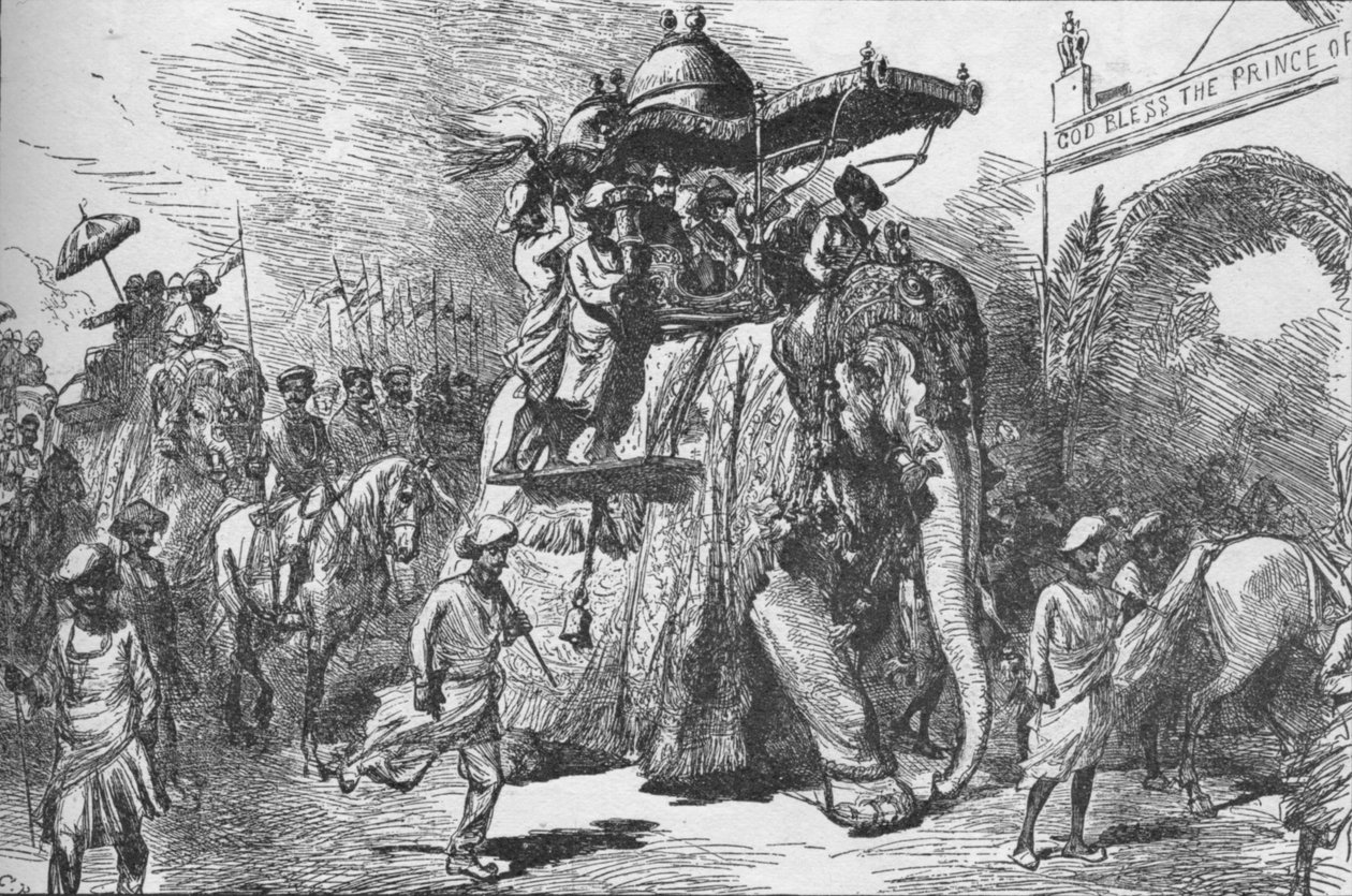 A walesi herceg belépése Barodába, Indiába, 1875. november 9-én 1908. alkotó: Unbekannt