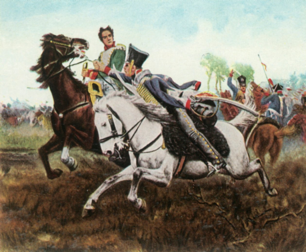 Epizód a dennewitzi csata során, 1813. szeptember 6., 1936. alkotó: Unbekannt