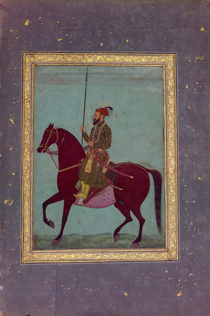 Aurangzeb lovas portréja, 17. század. alkotó: Unbekannt
