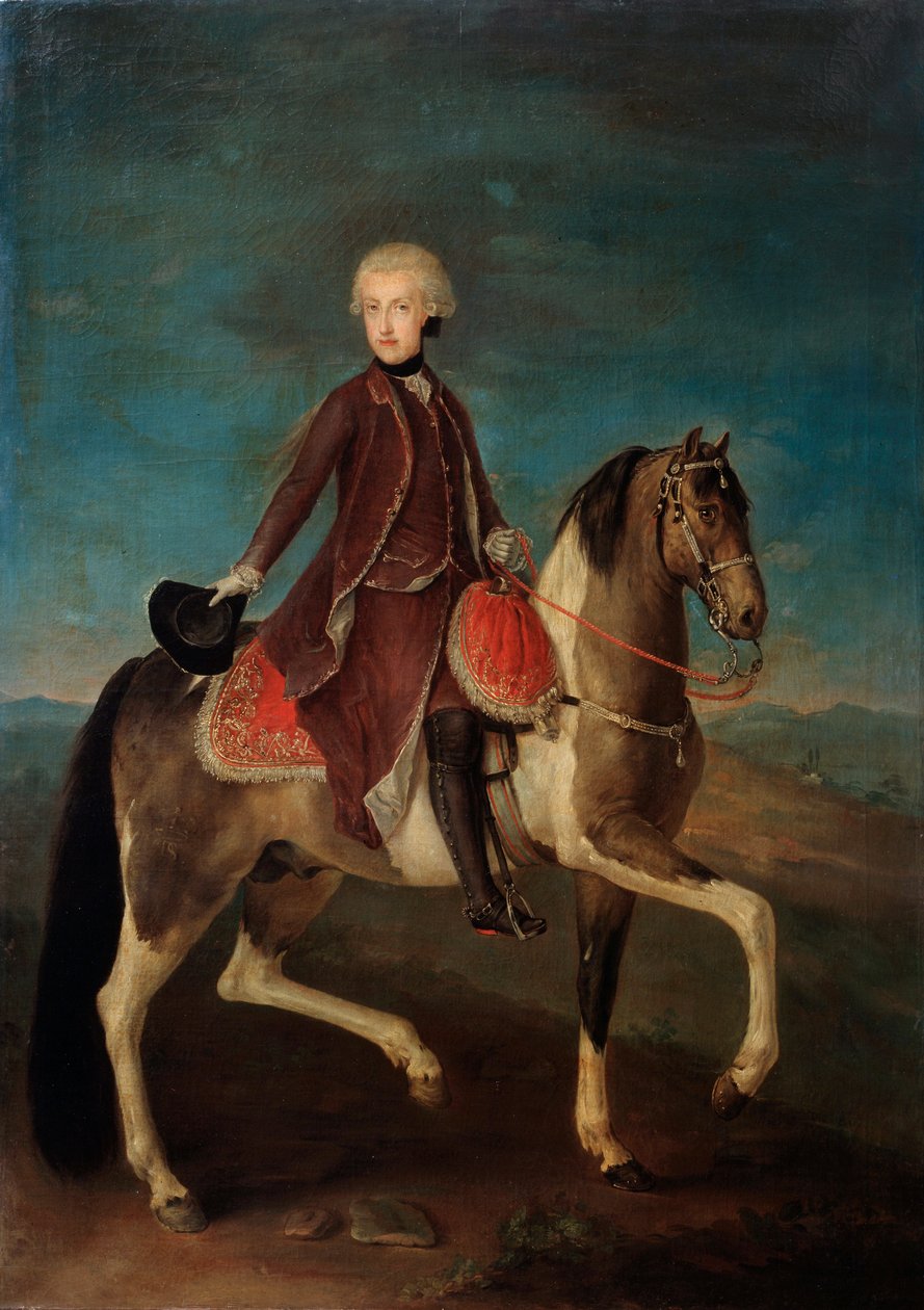 Mária Terézia osztrák császárné lovas portréja 1717-1780, 18. század. alkotó: Unbekannt