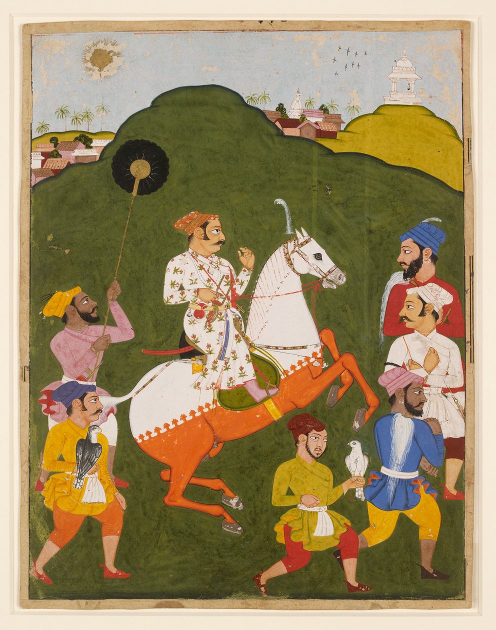 Mewari Maharana Raj Singh I lovas portréja, 1670 alkotó: Unbekannt