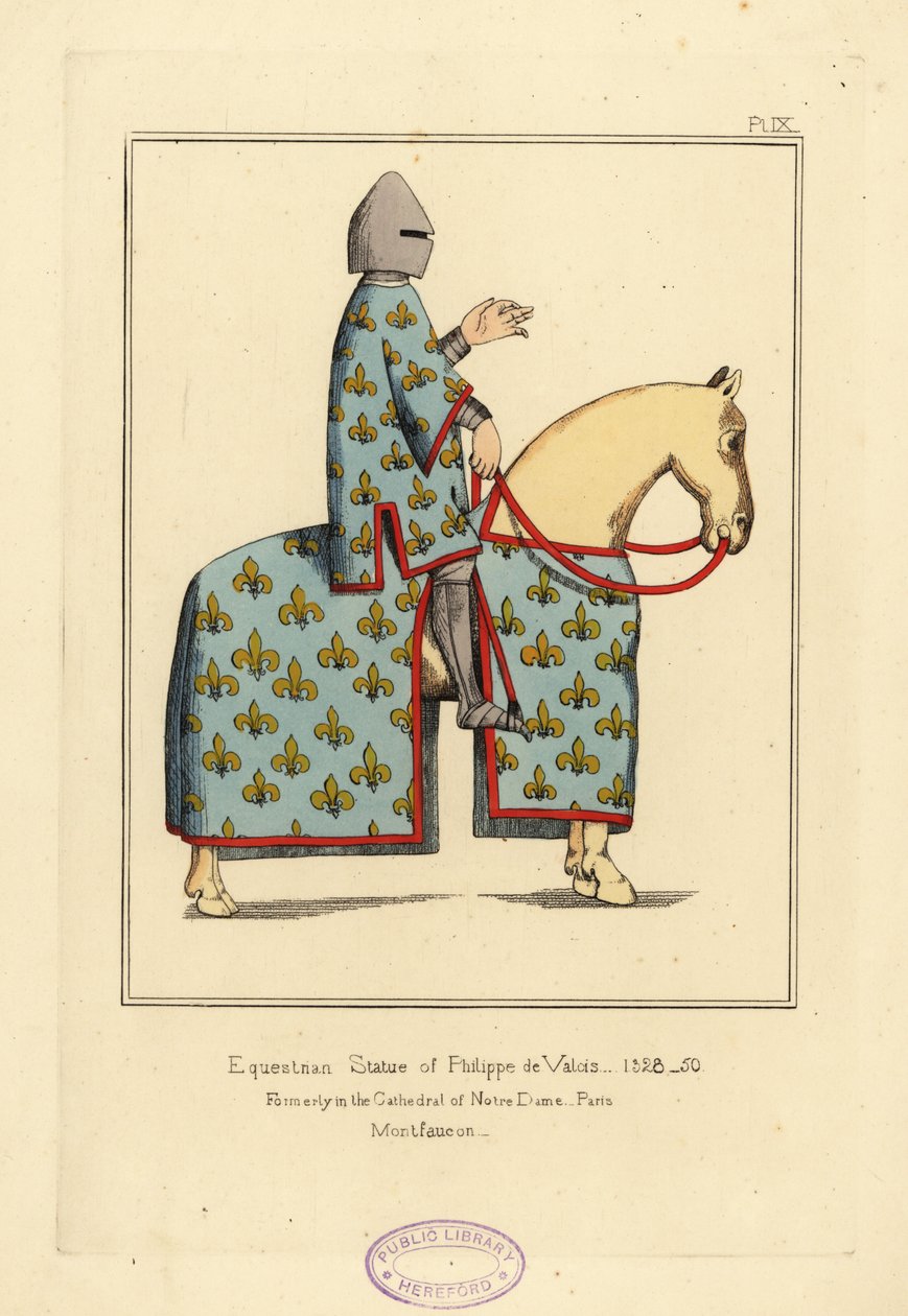 Philippe VI de Valois francia király lovas szobra alkotó: Unbekannt