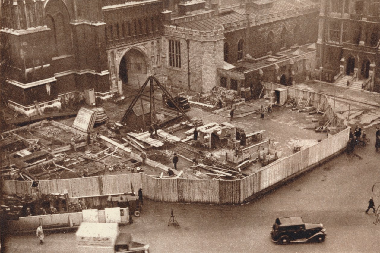 A Westminster Abbey melléképületének felállítása VI. György király koronázása előtt, 1937 alkotó: Unbekannt