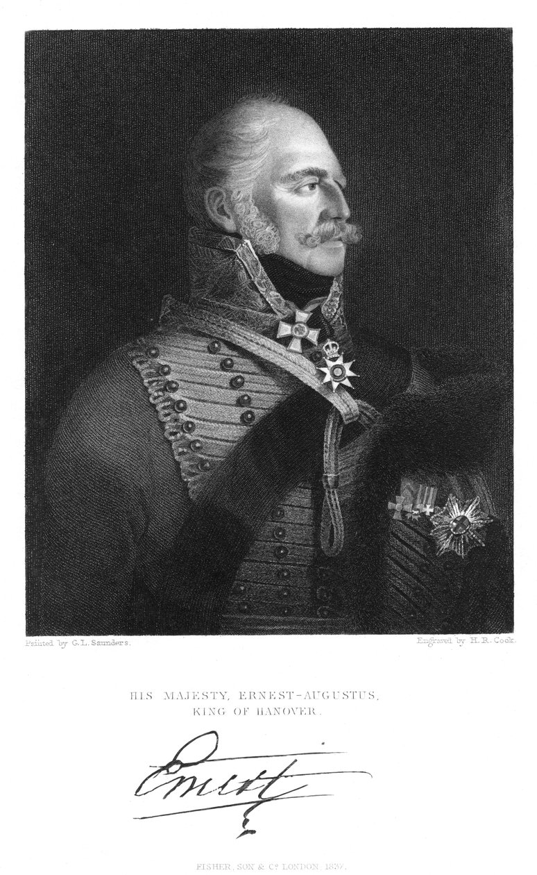 Ernest Augustus, Hannover királya, 1837 alkotó: Unbekannt