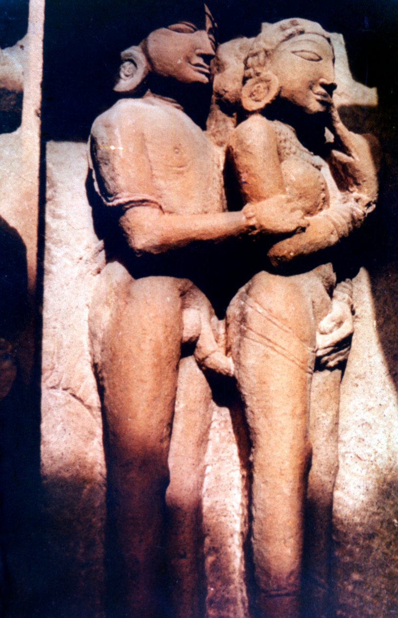 Erotikus szobrászat, hindu templom, Khajuraho, India, 950-1050 alkotó: Unbekannt