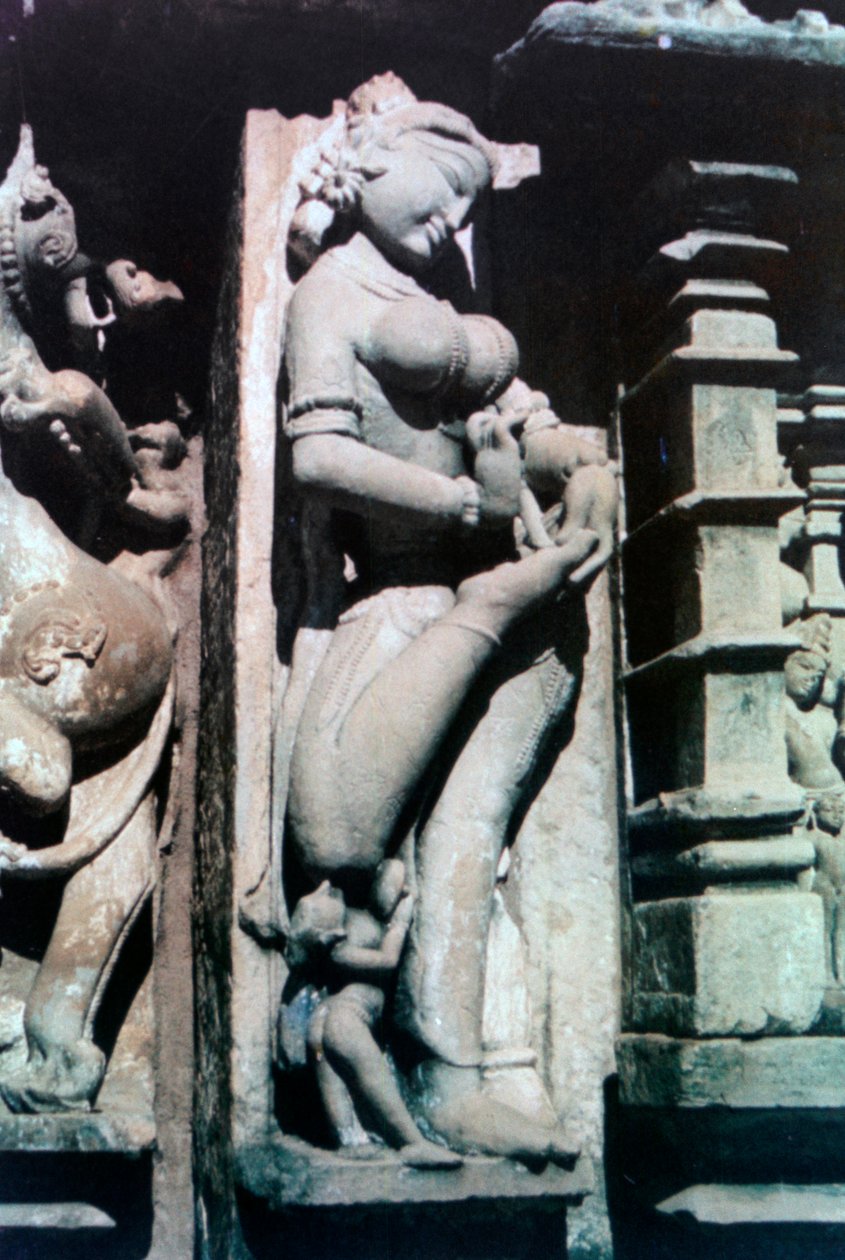 Erotikus szobrászat, Khajuraho, India. c950-1050. 20. század alkotó: Unbekannt