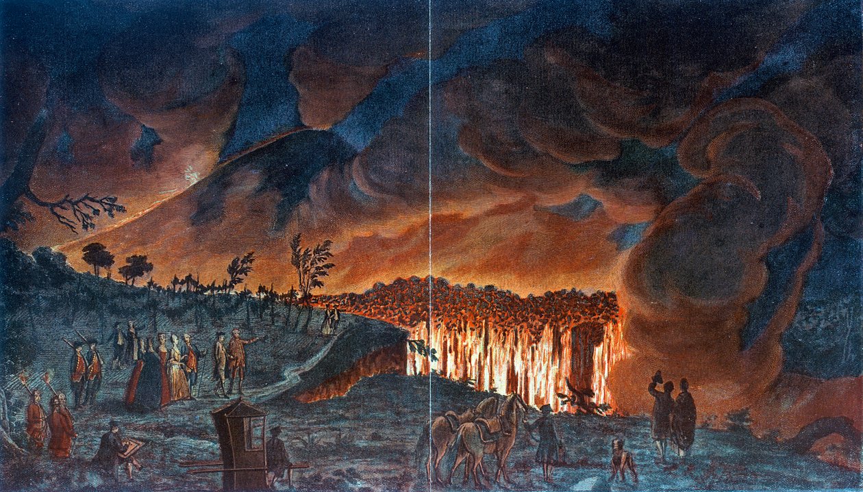 A Vezúv kitörése, 1776 alkotó: Unbekannt