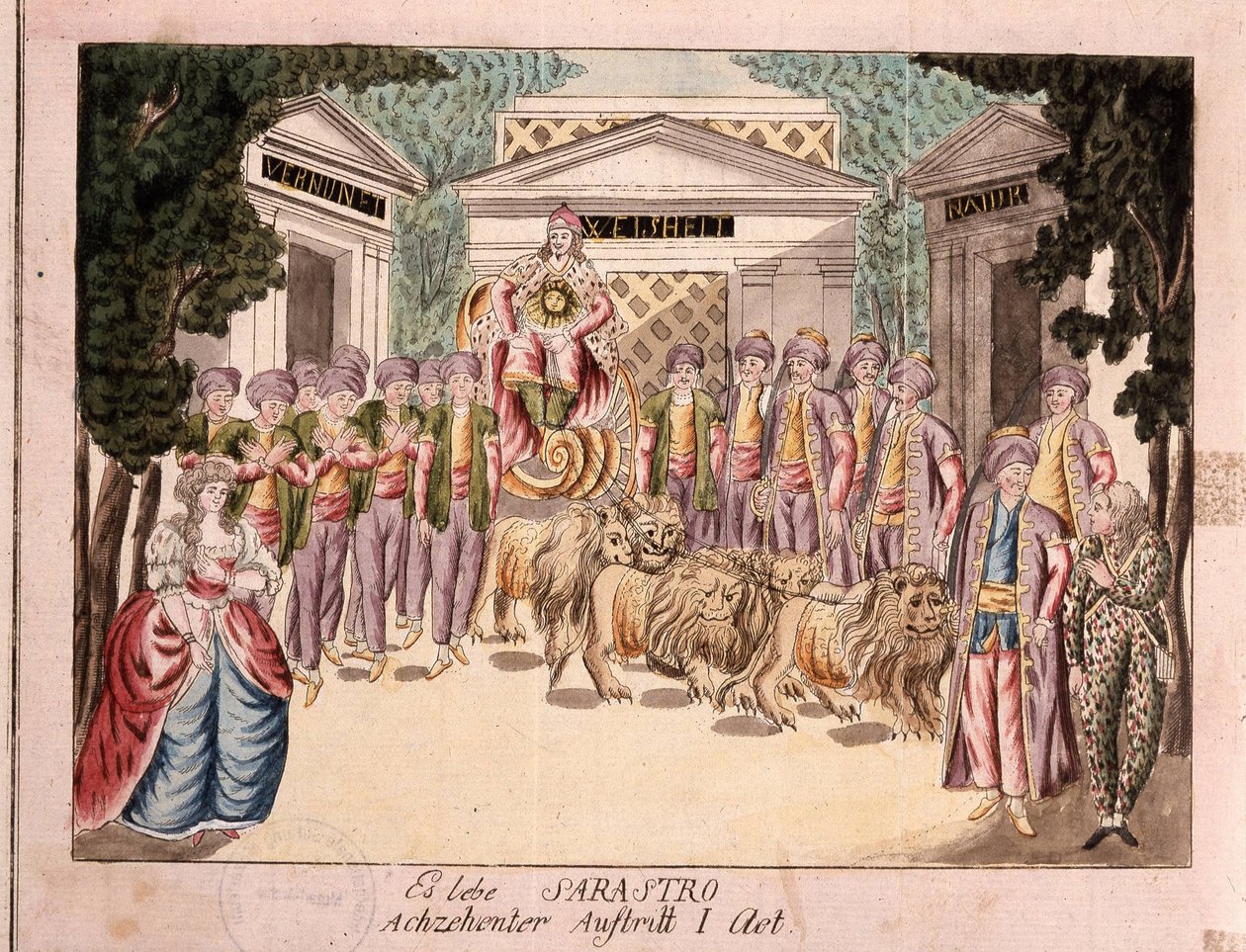 Es lebe Sarastro. Mozart Varázsfuvola című művének bemutatója, 1790-es évek alkotó: Unbekannt