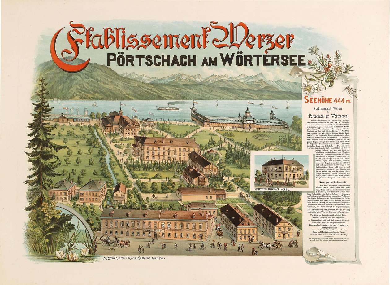 Werzer létesítmény - Pörtschach am Wörthersee, c. 1890 alkotó: Unbekannt