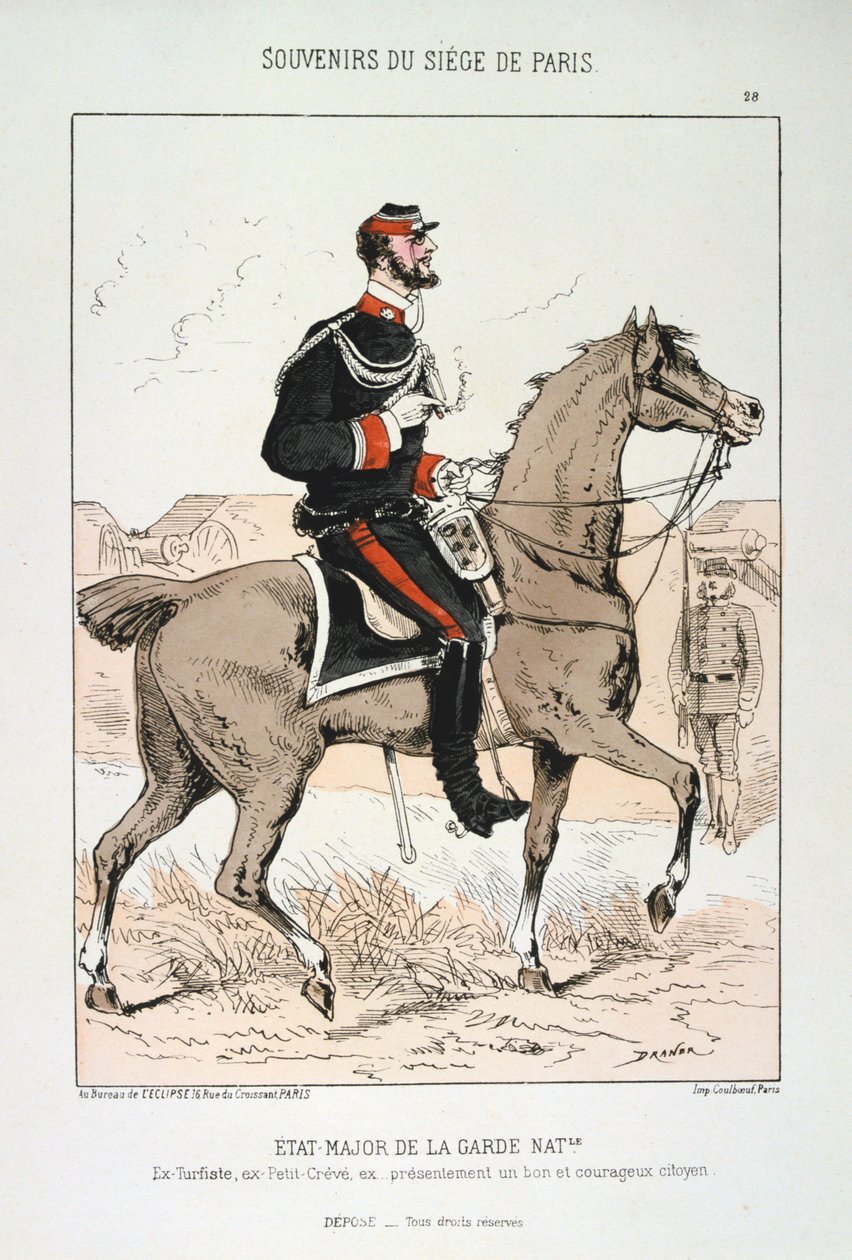 A Nemzeti Gárda vezérkara, Párizs ostroma, francia-porosz háború, 1870-1871. alkotó: Unbekannt