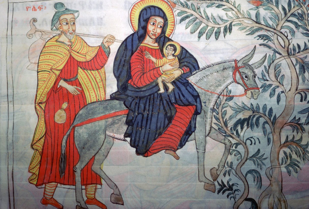 Etióp illusztráció az Egyiptomba menekülésről, 1664 alkotó: Unbekannt