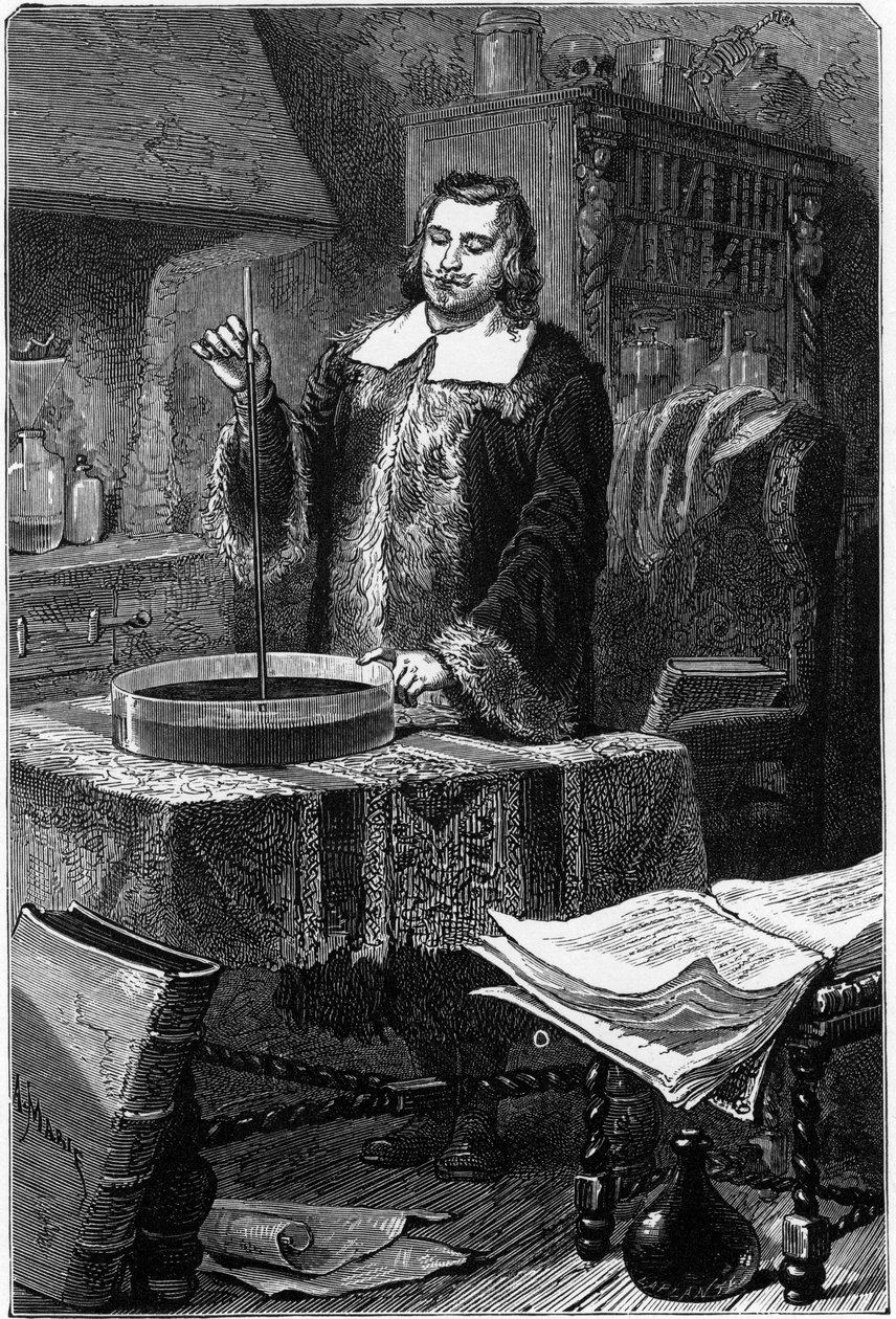 Evangelista Torricelli olasz fizikus, a higanybarométer feltalálója, 1643 1873 alkotó: Unbekannt