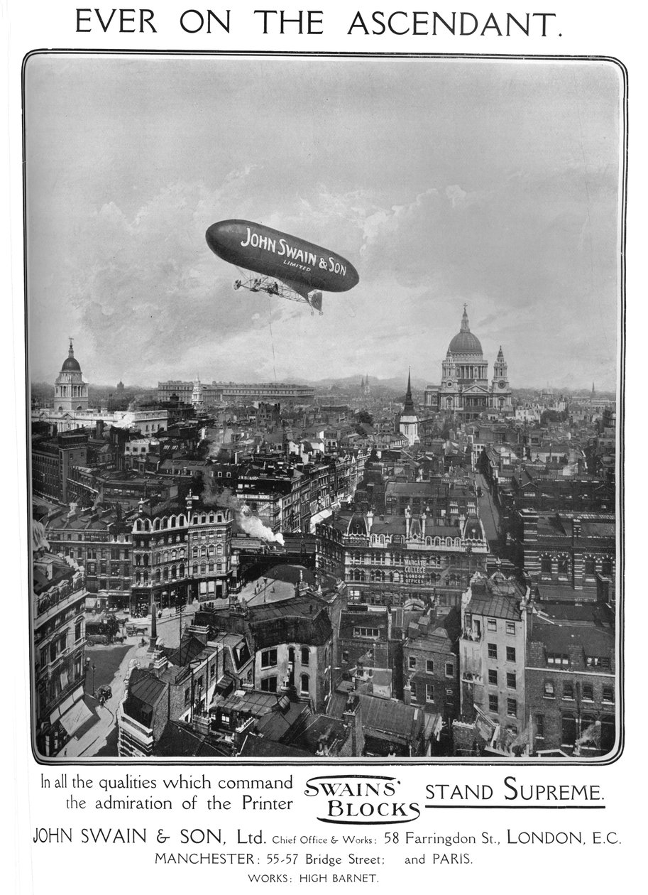 Ever on the Ascendant – John Swain & Son, Ltd. hirdetés, 1909. alkotó: Unbekannt