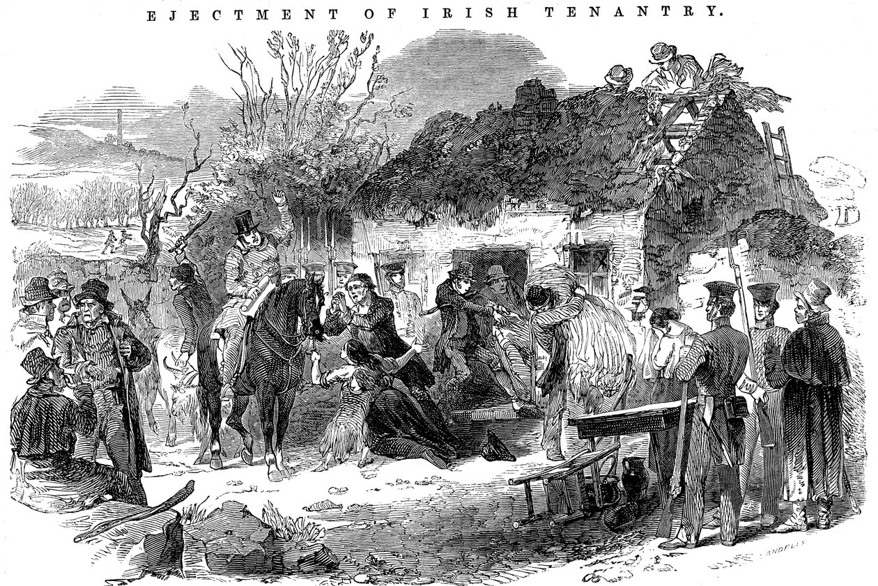 Kitelepített ír parasztcsalád, 1848 alkotó: Unbekannt