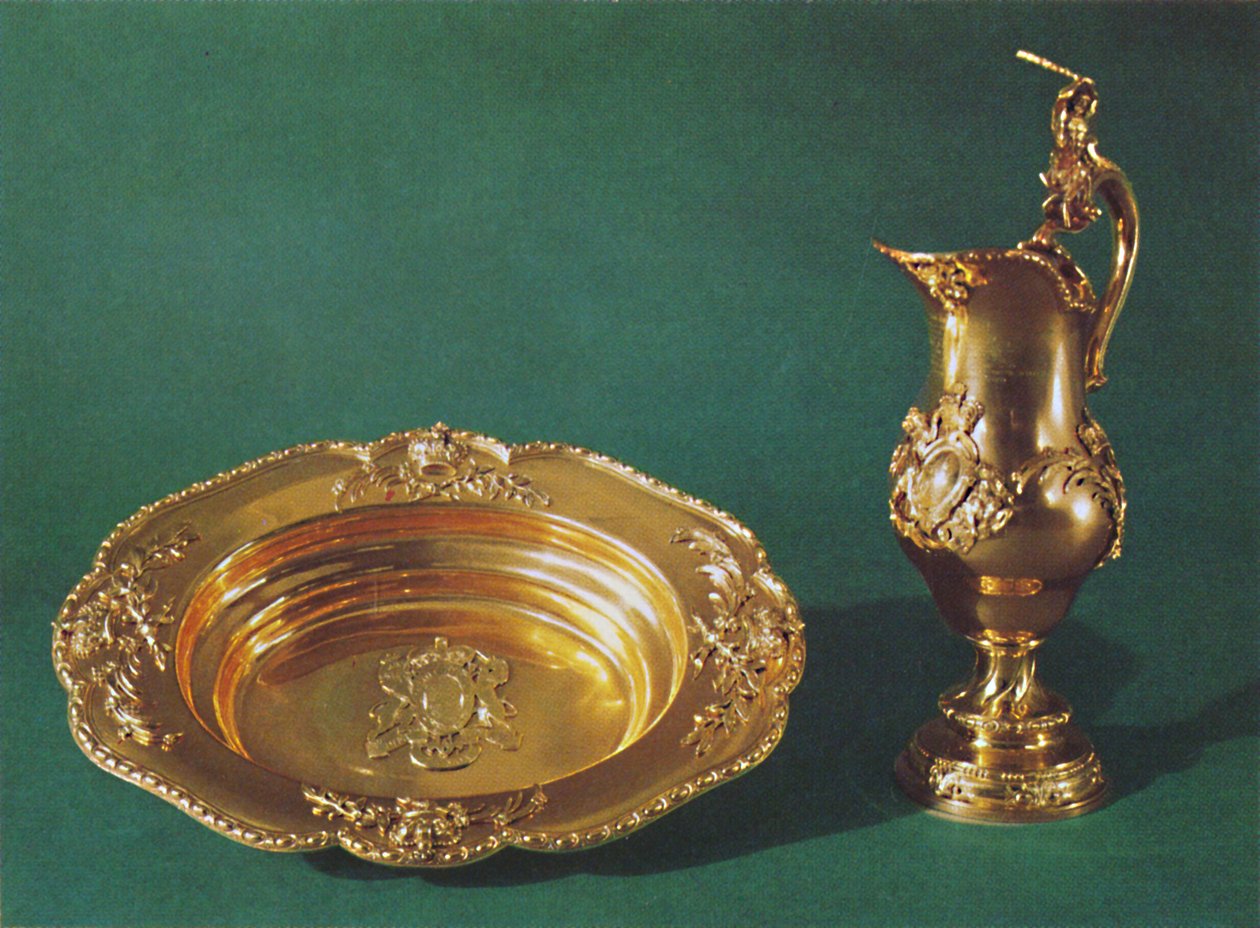 Ewer és medence, 1735 körül, 1953 alkotó: Unbekannt