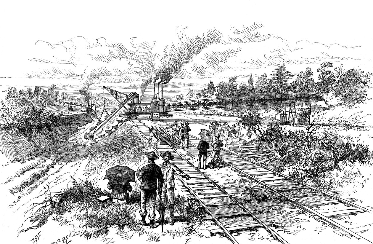 A Panama-csatorna feltárása, 1888 alkotó: Unbekannt