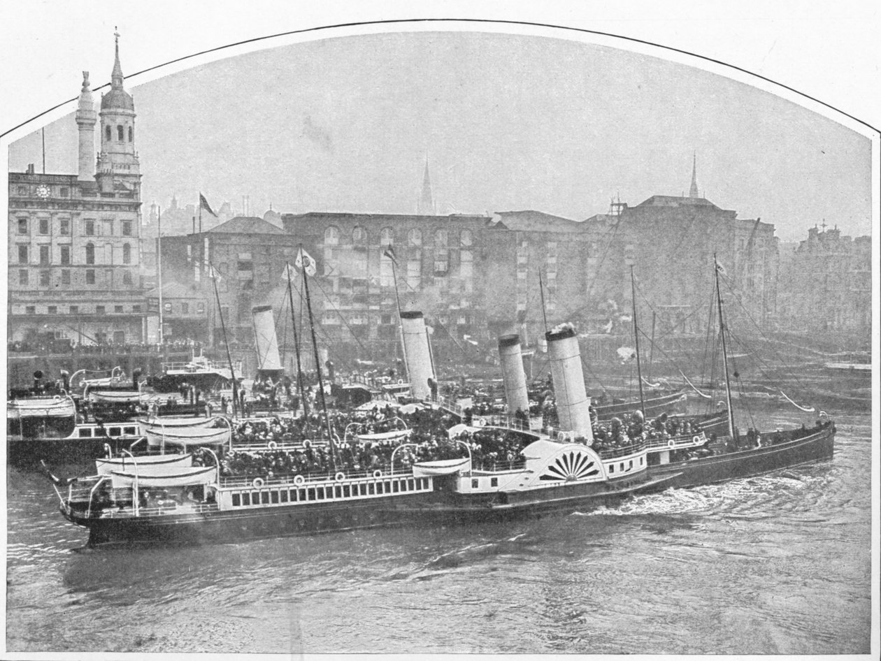Kiránduló gőzhajók Fresh Wharfból, London Bridge, c1903 1903 alkotó: Unbekannt