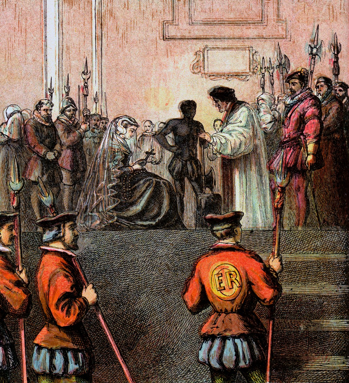 Mária, skót királynő kivégzése, 1587, 1850 alkotó: Unbekannt