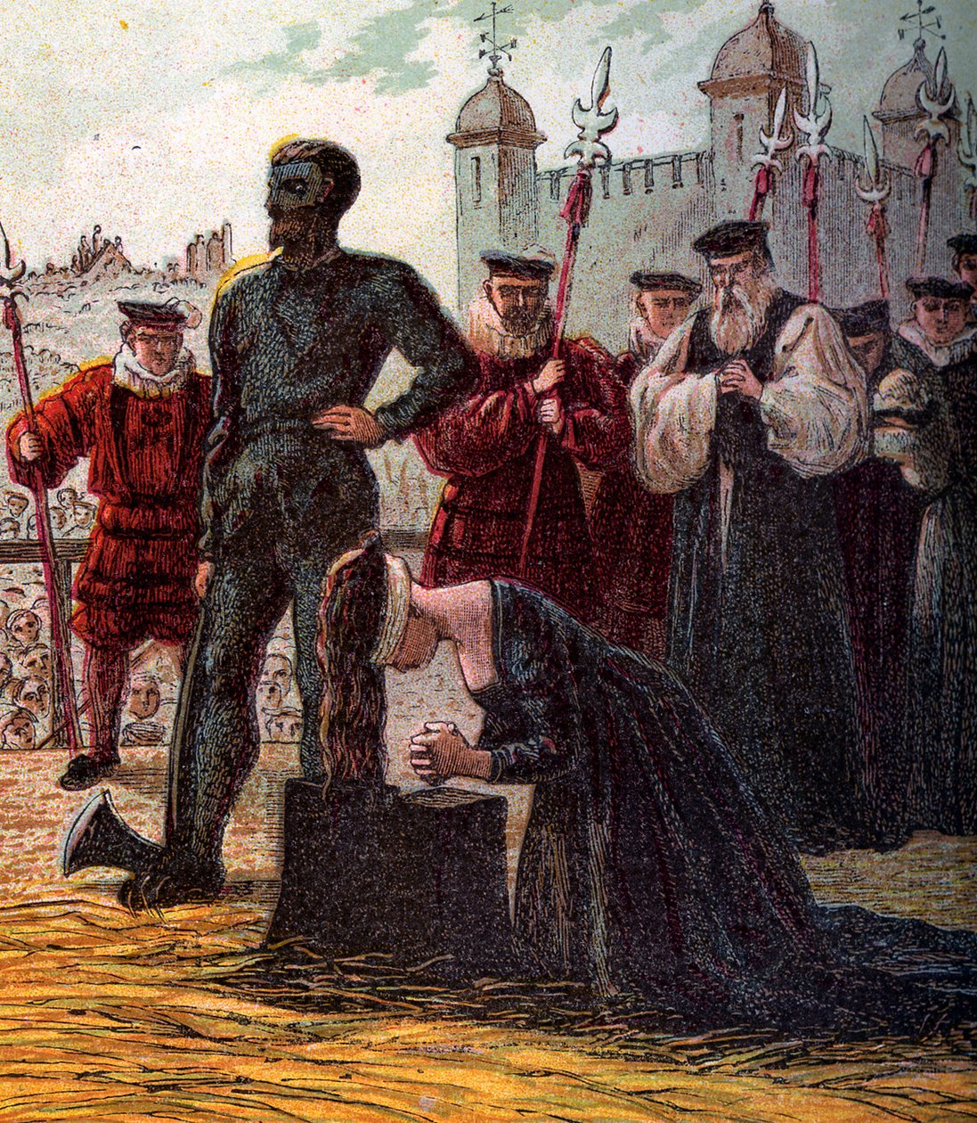 Lady Jane Grey kivégzése, 1554, 1850 körül alkotó: Unbekannt