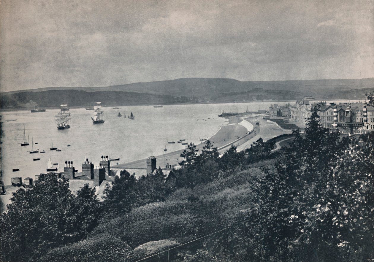 Exmouth – A tengerpartot és a szemközti partot bemutató nézet, 1895 alkotó: Unbekannt