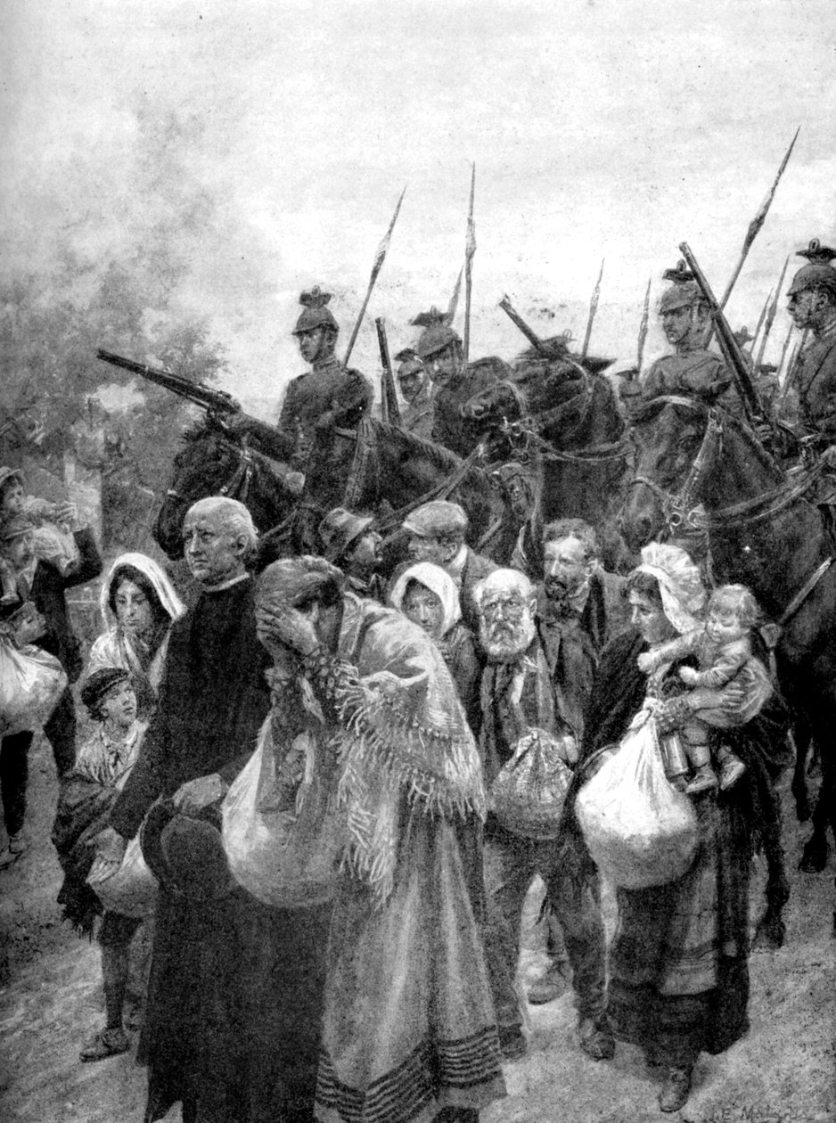 Louvain polgári lakosainak kiutasítása, Brüsszel, 1914 alkotó: Unbekannt