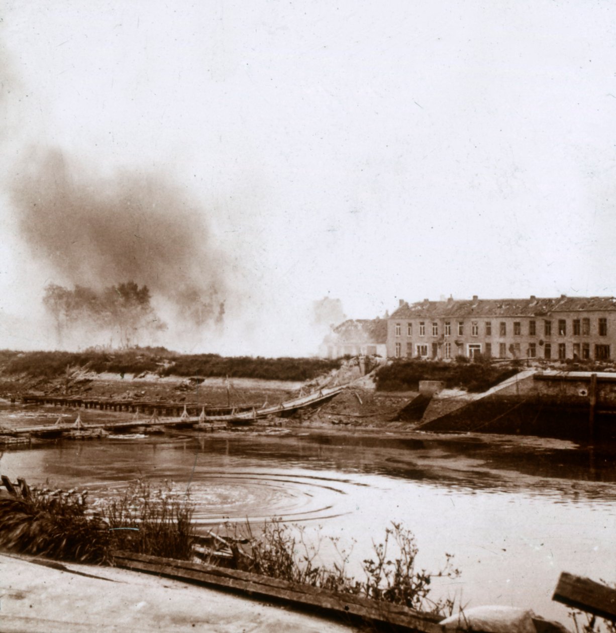 Robbanás, Nieuwpoort, Flandria, Belgium, c1914-c1918 alkotó: Unbekannt