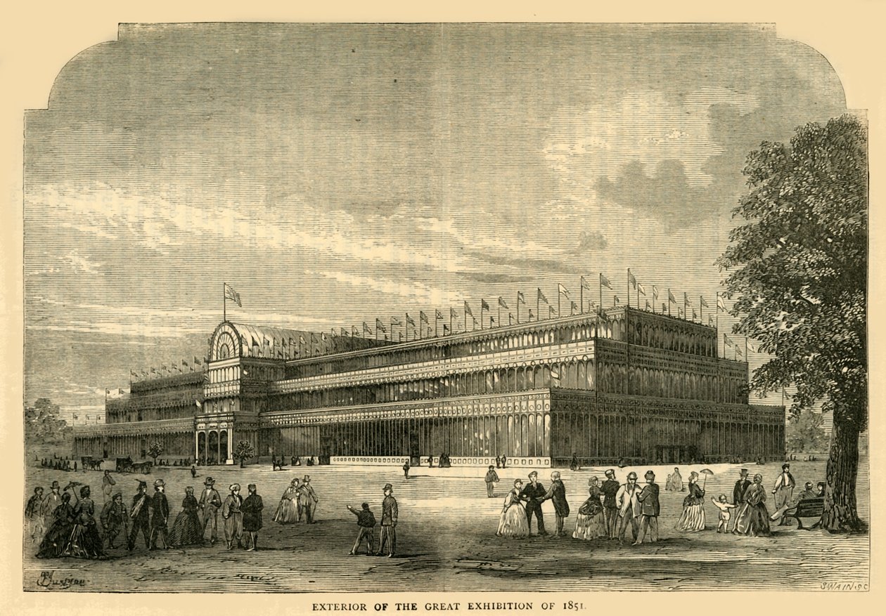 Az 1851-es nagy kiállítás külseje, 1876 c. alkotó: Unbekannt