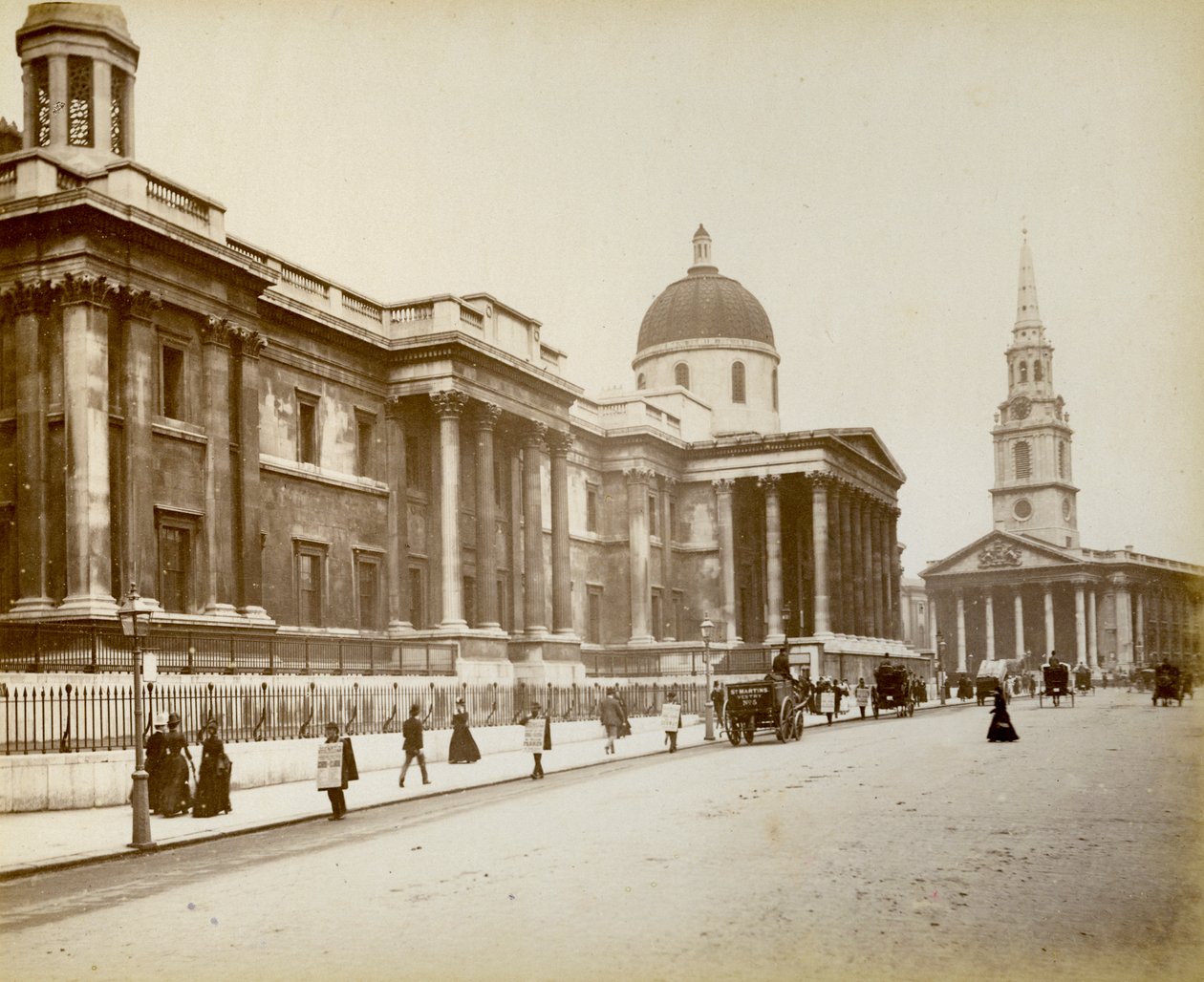 A National Gallery külseje, London, 1887 alkotó: Unbekannt
