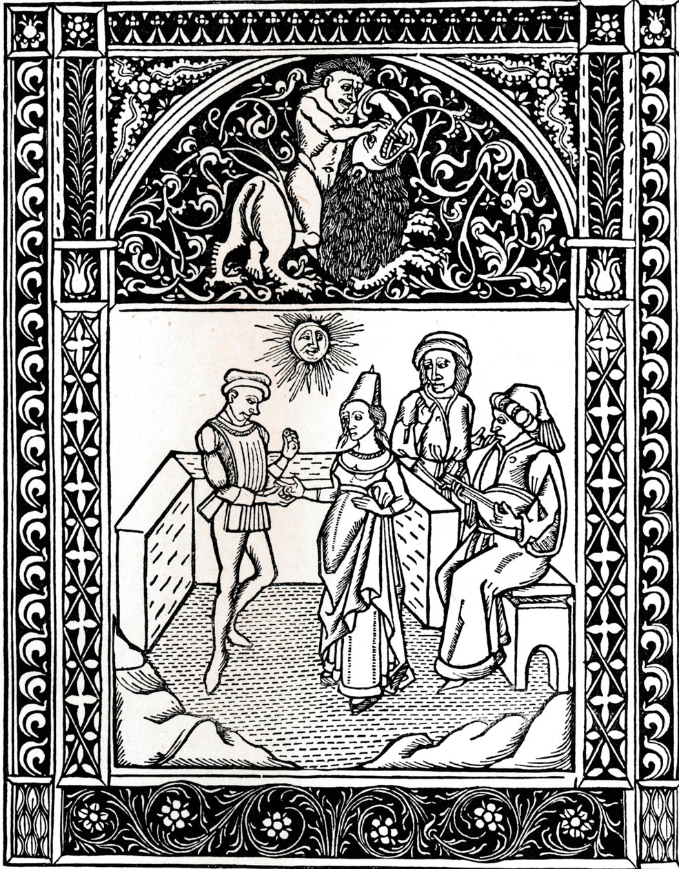 VIII. mese: A rablóhoz ment nő. Aesops Fables, 1485, 1917 alkotó: Unbekannt